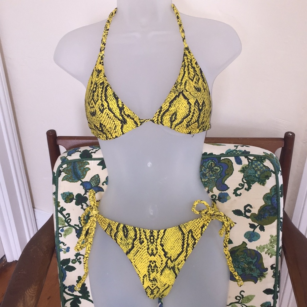 ❤️Snake Skin Thong Bikini 🐍💛